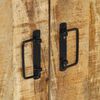 vidaXL Cabinet &agrave; chaussures avec porte Marron Bois de manguier massif