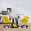 vidaXL Chaises pivotantes &agrave; manger lot de 2 Jaune Velours