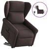 vidaXL Fauteuil inclinable &eacute;lectrique marron fonc&eacute; tissu