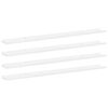 vidaXL &Eacute;tag&egrave;res murales 4 pcs Blanc brillant 115x9x3 cm