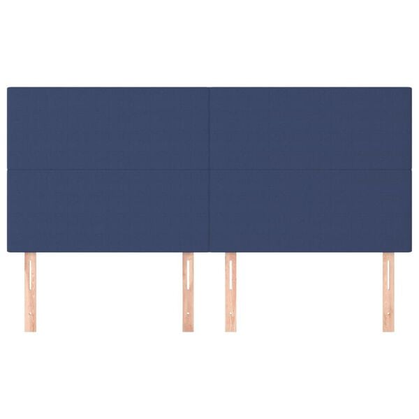 vidaXL T&ecirc;te de lit Bleu 200x5x118/128 cm Tissu