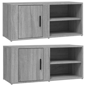 vidaXL Meubles TV 2 pcs Sonoma gris 80x31,5x36 cm Bois d'ing&eacute;nierie