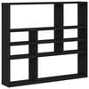 vidaXL &Eacute;tag&egrave;re murale en ch&ecirc;ne noir 90 x 16 x 78 cm bois d'ing&eacute;nierie