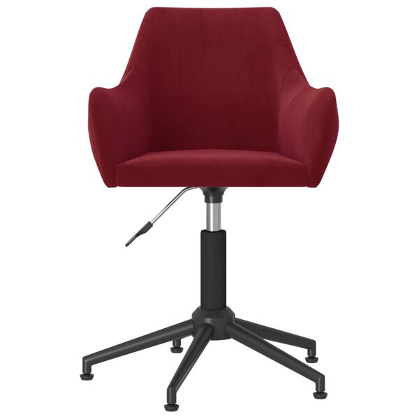 vidaXL Chaises &agrave; manger pivotantes lot de 4 rouge bordeaux velours