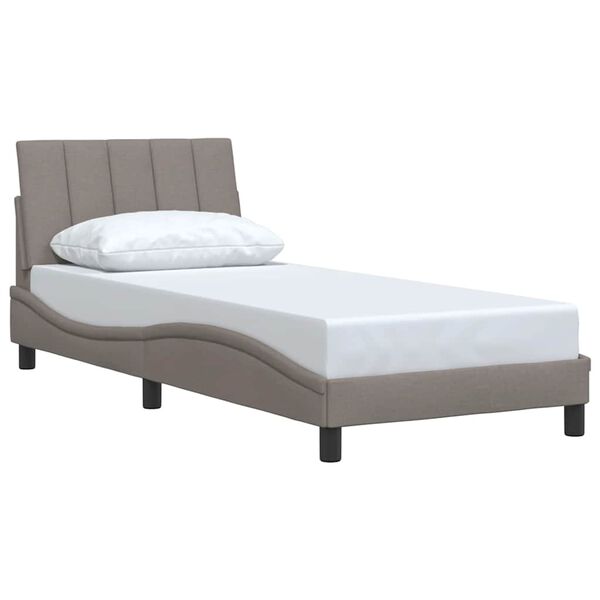 vidaXL Cadre de lit sans matelas Hanko taupe 90x190 cm tissu
