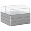 vidaXL Jardini&egrave;re Gris clair 100 x 100 x 77 cm Acier galvanis&eacute;