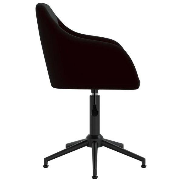 vidaXL Chaises pivotantes &agrave; manger lot de 2 noir velours