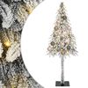 vidaXL Sapin de No&euml;l avec 150 LED Blanc 120 cm PE et Acier