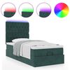 vidaXL Cadre de lit ottoman avec matelas vert fonc&eacute; 90x190 cm velours