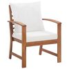 vidaXL Salon de jardin 4 pcs avec coussins Bois d'acacia solide