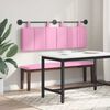vidaXL T&ecirc;te de lit suspendue Montage mural Rose 150 x 55 x 5 cm tissu