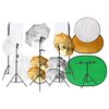 vidaXL Kit de studio photo avec &eacute;clairage &eacute;cran de fond et r&eacute;flecteur