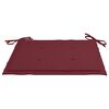 vidaXL Chaises de jardin avec coussins rouge bordeaux lot de 3 Teck