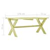 vidaXL Table de jardin 170x73x70 cm Bois de pin impr&eacute;gn&eacute;