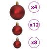 vidaXL Boules de Noël 100 pcs rouge bordeaux 3 / 4 / 6 cm