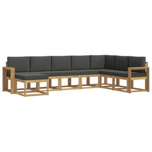 vidaXL Ensemble de canap&eacute;s d'ext&eacute;rieur 8 pc Blanc et anthracite