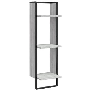 vidaXL &Eacute;tag&egrave;re murale 3 niveaux sonoma gris 30x25x100 cm