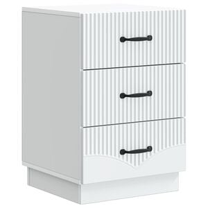 vidaXL Cabinet de chevet Blanc 43 x 41 x 63,5 cm Bois d'ing&eacute;nierie