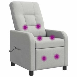 vidaXL Fauteuil de massage inclinable Gris nuage Tissu