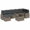 vidaXL Ensemble de canap&eacute; de jardin 8 pc Gris polyrotin