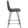 vidaXL Chaise de bar 2 pcs Noir 44,5 x 54,5 x 97,5 cm Rotin et m&eacute;tal