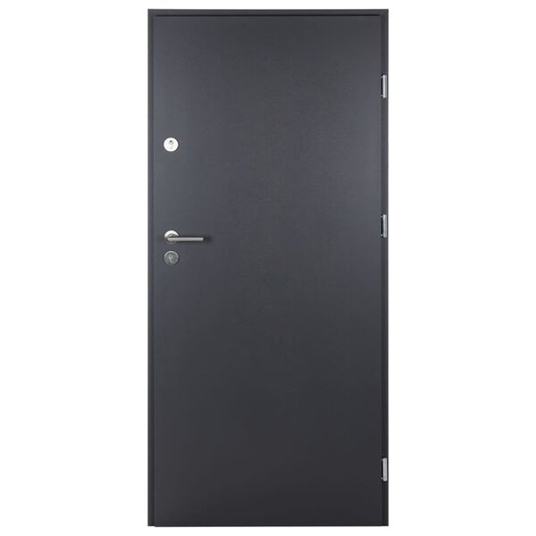 vidaXL Porte d'entr&eacute;e anthracite 100x200 cm aluminium