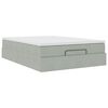 vidaXL Cadre de lit ottoman avec matelas gris clair 140x200 cm velours