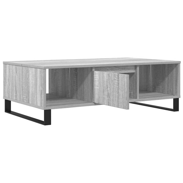 vidaXL Table basse sonoma gris 104x60x35 cm bois d'ing&eacute;nierie