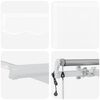 vidaXL Auvent R&eacute;tractable Blanc 400 &times; 350 cm tissu