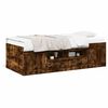 vidaXL Lit de jour avec tiroirs sans matelas ch&ecirc;ne fum&eacute; 90x190 cm