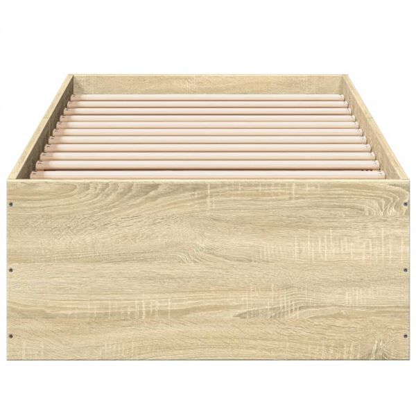 vidaXL Cadre de lit sans matelas ch&ecirc;ne sonoma 90x200 cm