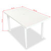 vidaXL Mobilier à manger d'extérieur 5 pcs Plastique Blanc