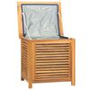 vidaXL Bo&icirc;te de rangement de jardin et sac 60x50x58cm bois massif teck