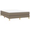 vidaXL Sommier &agrave; lattes de lit avec matelas Taupe 140x190 cm Tissu