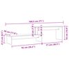 vidaXL Ensemble meuble TV Montage mural Bois Ancien 180 x 30 x 43 cm