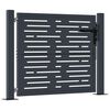 vidaXL Portail de jardin Anthracite 100x100 cm Acier Design carr&eacute;