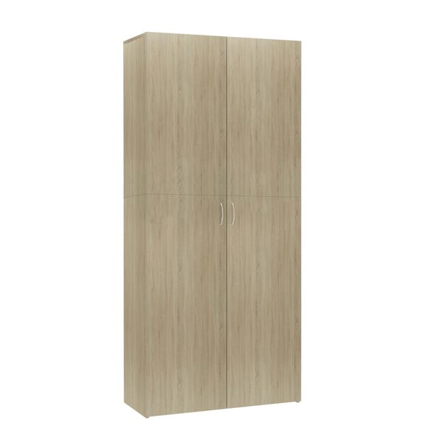 vidaXL Armoire &agrave; chaussures Ch&ecirc;ne sonoma 80x35,5x180cm Bois ing&eacute;nierie