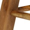 vidaXL Chaises de bar lot de 2 cuir v&eacute;ritable bois de manguier solide
