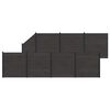vidaXL Ensemble de Cl&ocirc;ture 8 pc 1311 x 186 cm WPC et Aluminium Noir