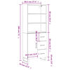 vidaXL Buffet haut Sonoma gris 69,5x34x180 cm Bois d'ing&eacute;nierie