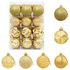 vidaXL Ensemble de boules de No&euml;l 36 pc Dor&eacute; 6 cm Polystyr&egrave;ne