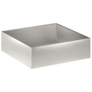 vidaXL Cache-pot de jardin Argent&eacute; 80 x 80 x 30 cm Acier inoxydable