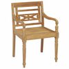 vidaXL Chaises Batavia lot de 2 et coussins rouges Bois de teck massif