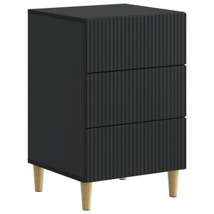 vidaXL Cabinet de chevet Noir 43 x 41 x 66,5 cm Bois d'ing&eacute;nierie