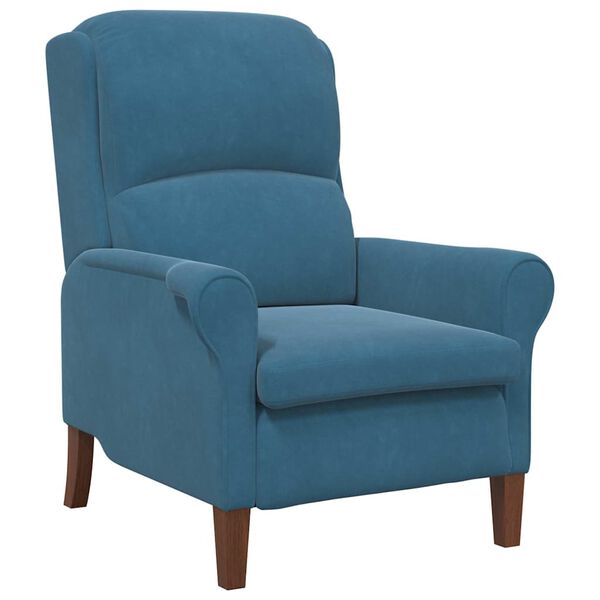 vidaXL fauteuil Bleu 76 x 94 x 102 cm Velours