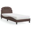 vidaXL Lit Viana avec matelas marron 90x190 cm similicuir