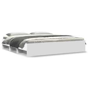 vidaXL Cadre de lit sans matelas blanc 180x200 cm bois d'ing&eacute;nierie