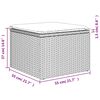 vidaXL Tabouret de jardin coussin gris clair 55x55x37cm r&eacute;sine tress&eacute;e