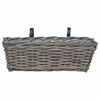 vidaXL Panier &agrave; jardini&egrave;re suspendu 2 pcs Gris 48 x 22 x 15 cm