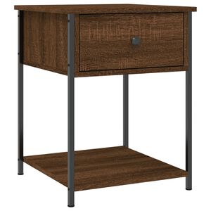 vidaXL Table de chevet ch&ecirc;ne marron 44x45x58 cm bois d'ing&eacute;nierie